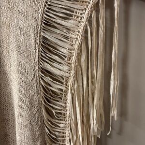 Chico's Lace Fringe Knit Top